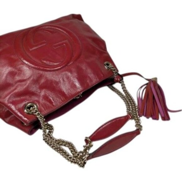 860545BR (S6) Gucci Tote Bag Pink Leather - Picture 3 of 9